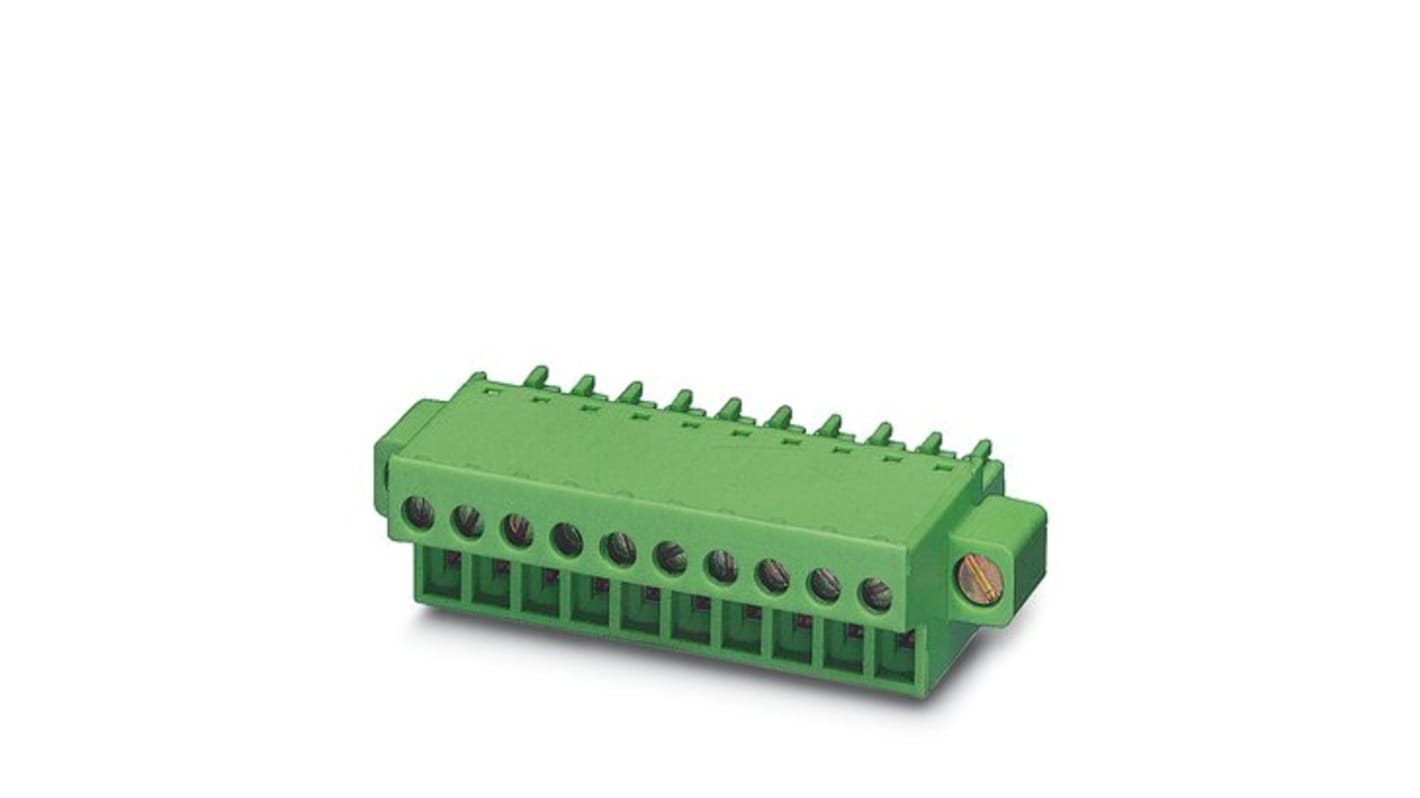 Phoenix Contact 3.81mm Pitch 16 Way Pluggable Terminal Block, Plug, Flange Mount, Screw Termination