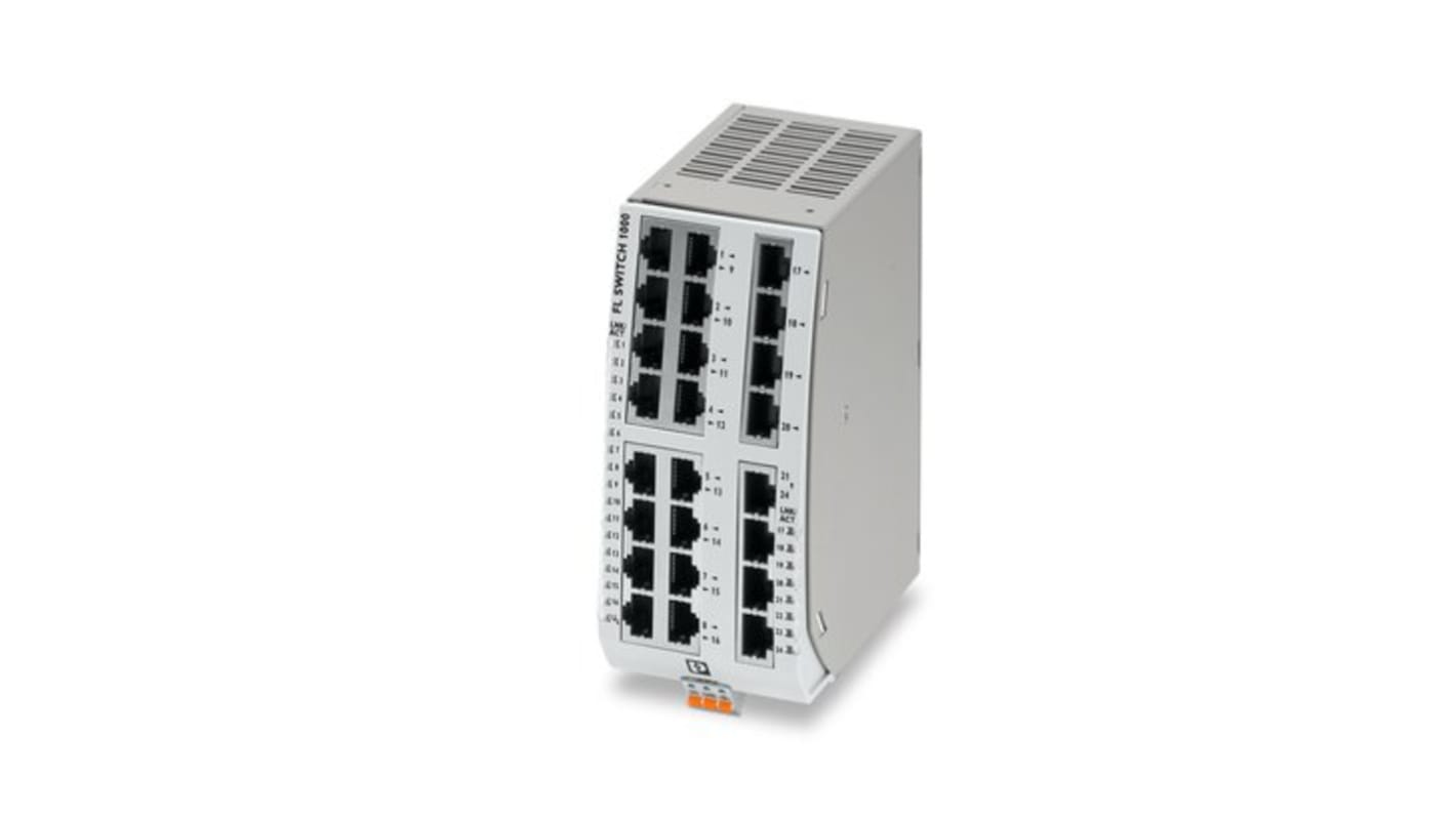 Phoenix Contact 1024T, Unmanaged 24 Port Industrial Ethernet Switch With PoE