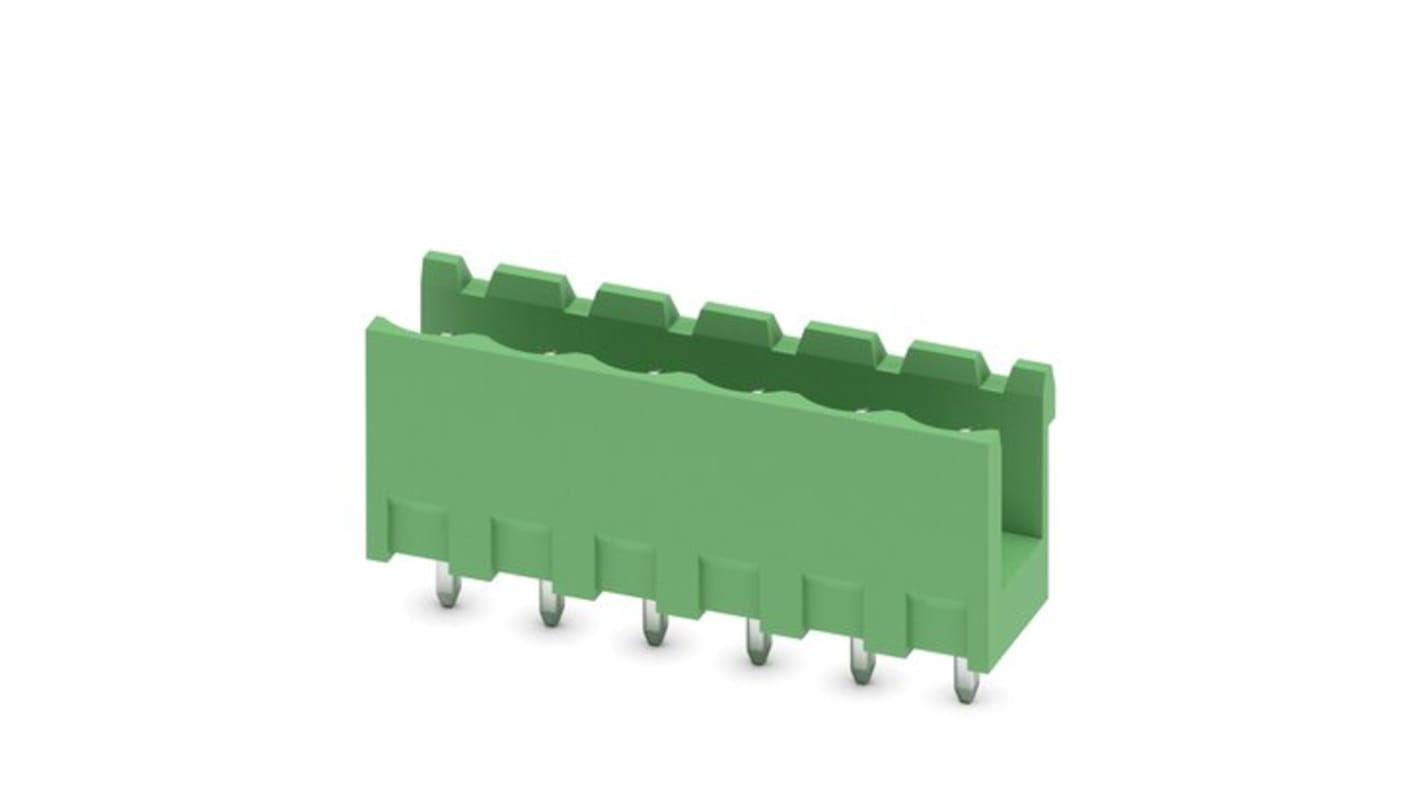 Conector macho para PCB Phoenix Contact serie 5/ 6-G-5, 08, MSTBV 2 de 6 vías, 1 fila, paso 5.08mm, Montaje por