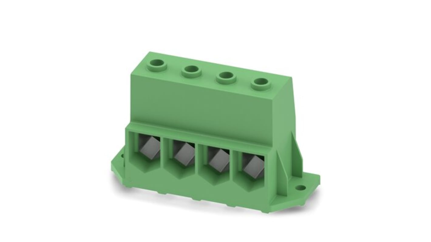 Phoenix Contact 0-F, MKDSP 95/ 4-20 Series PCB Terminal Block, 4-Contact, 20mm Pitch, Solder Mount, 1-Row, Screw