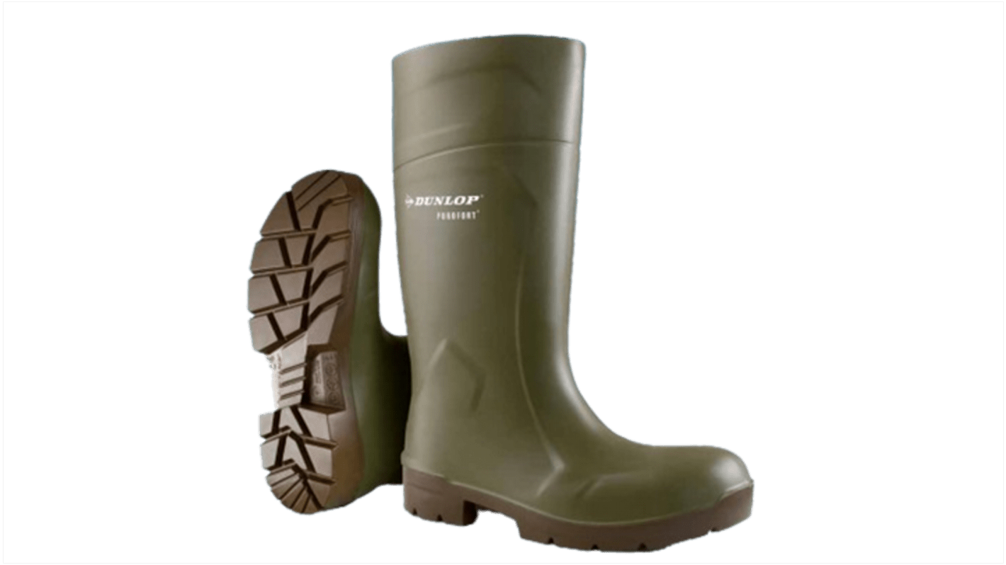 Dunlop Purofort Green Steel Toe Capped Unisex Safety Boot, UK 6.5, EU 40