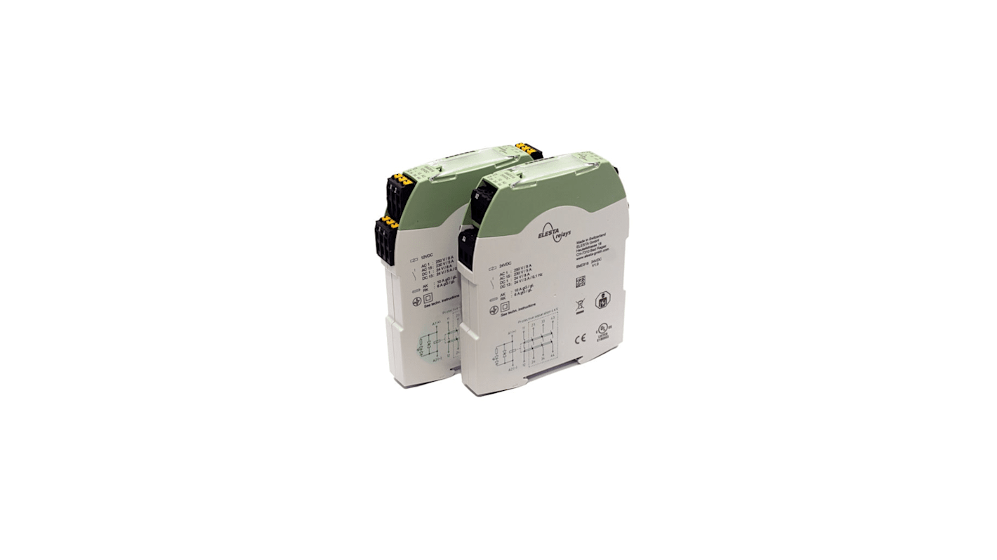 Elesta DIN Rail Force Guided Relay, 24V dc Coil Voltage, 4 Pole, 3PDT