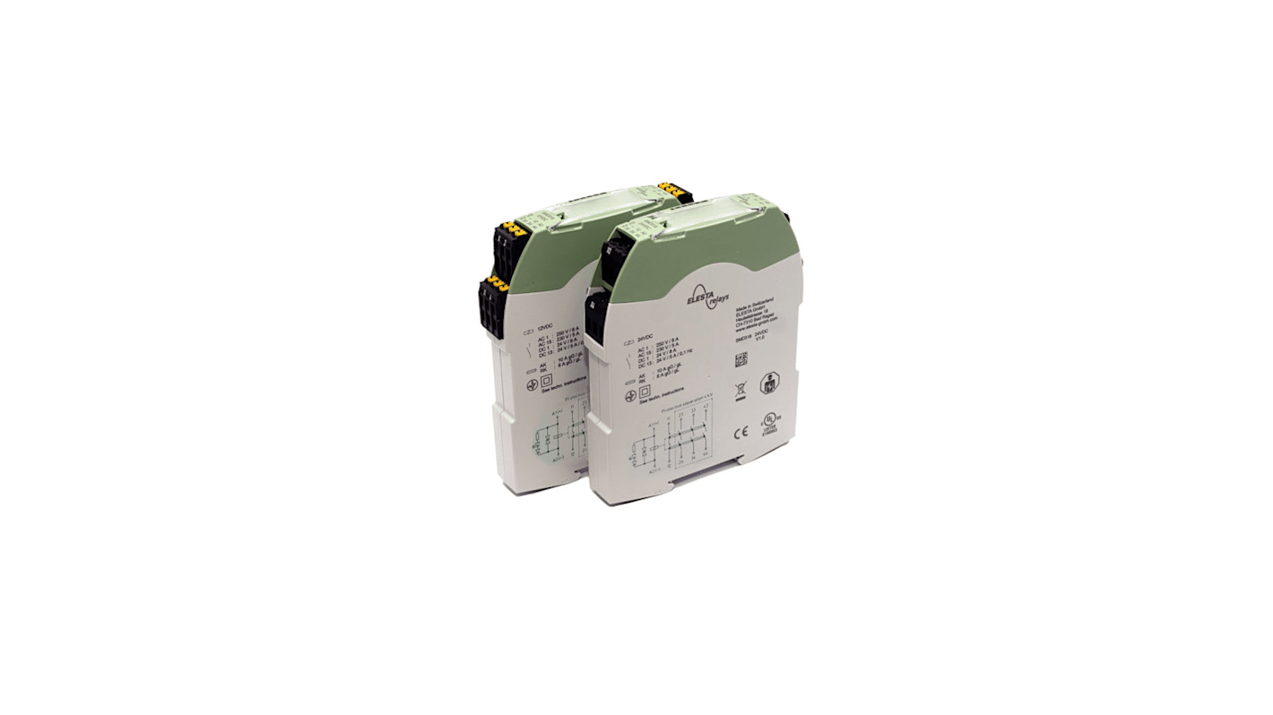 Force guided safety DIN Rail module with