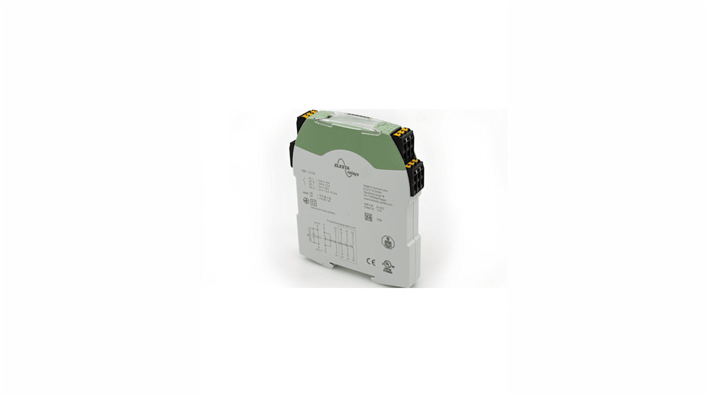 Elesta DIN Rail Force Guided Relay, 12V dc Coil Voltage, 6 Pole, 4NO/1NC