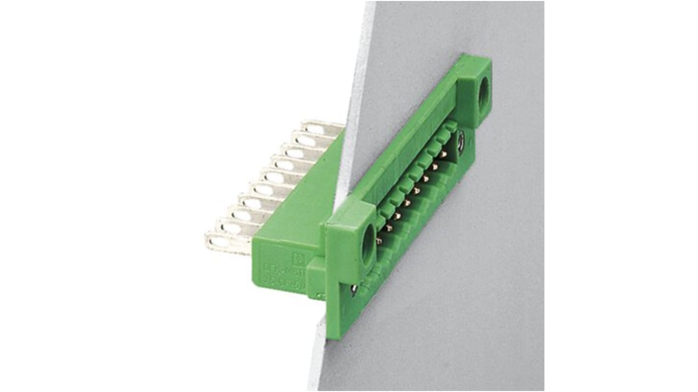 Phoenix Contact 5mm Pitch 3 Way Pluggable Terminal Block, Feed Through Header, Direct Mounting, Solder Pin Termination
