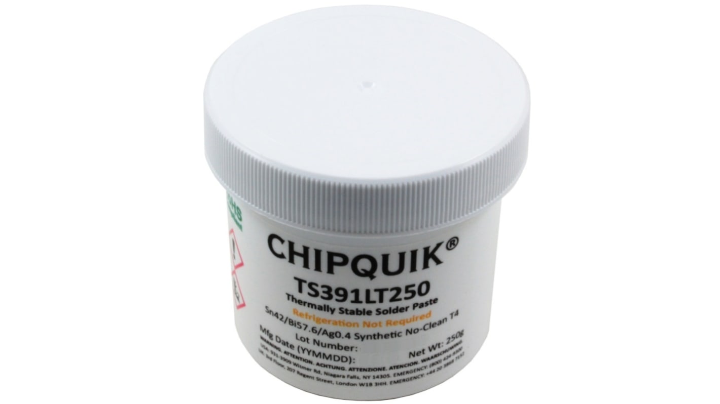 TS391LT250 CHIPQUIK Thermally Stable Solder Paste Lead Free Solder