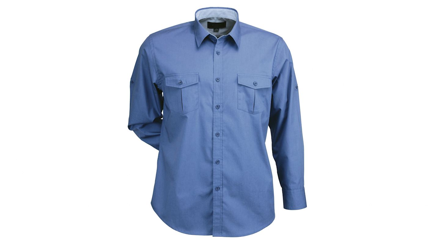 Stencil TDJH 2034L Slate Blue Cotton Shirt, UK S, EU S