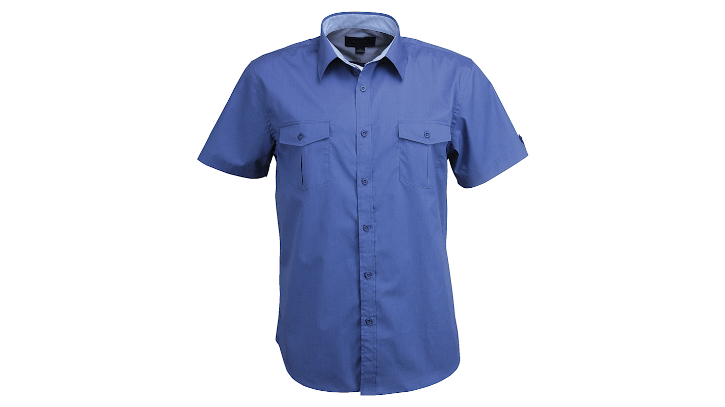 Stencil TDJH 2034S Slate Blue Cotton Shirt, UK S, EU S