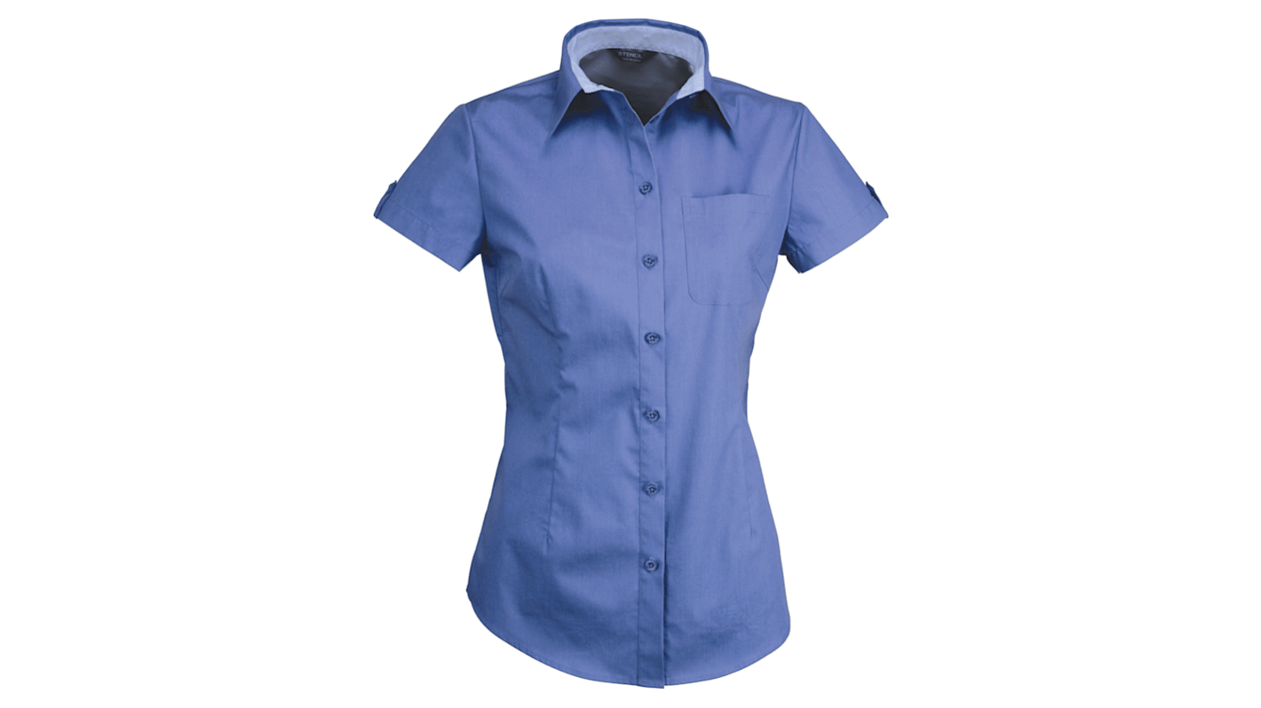 Stencil TDJH 2134S Slate Blue Cotton Shirt, UK 8, EU 8