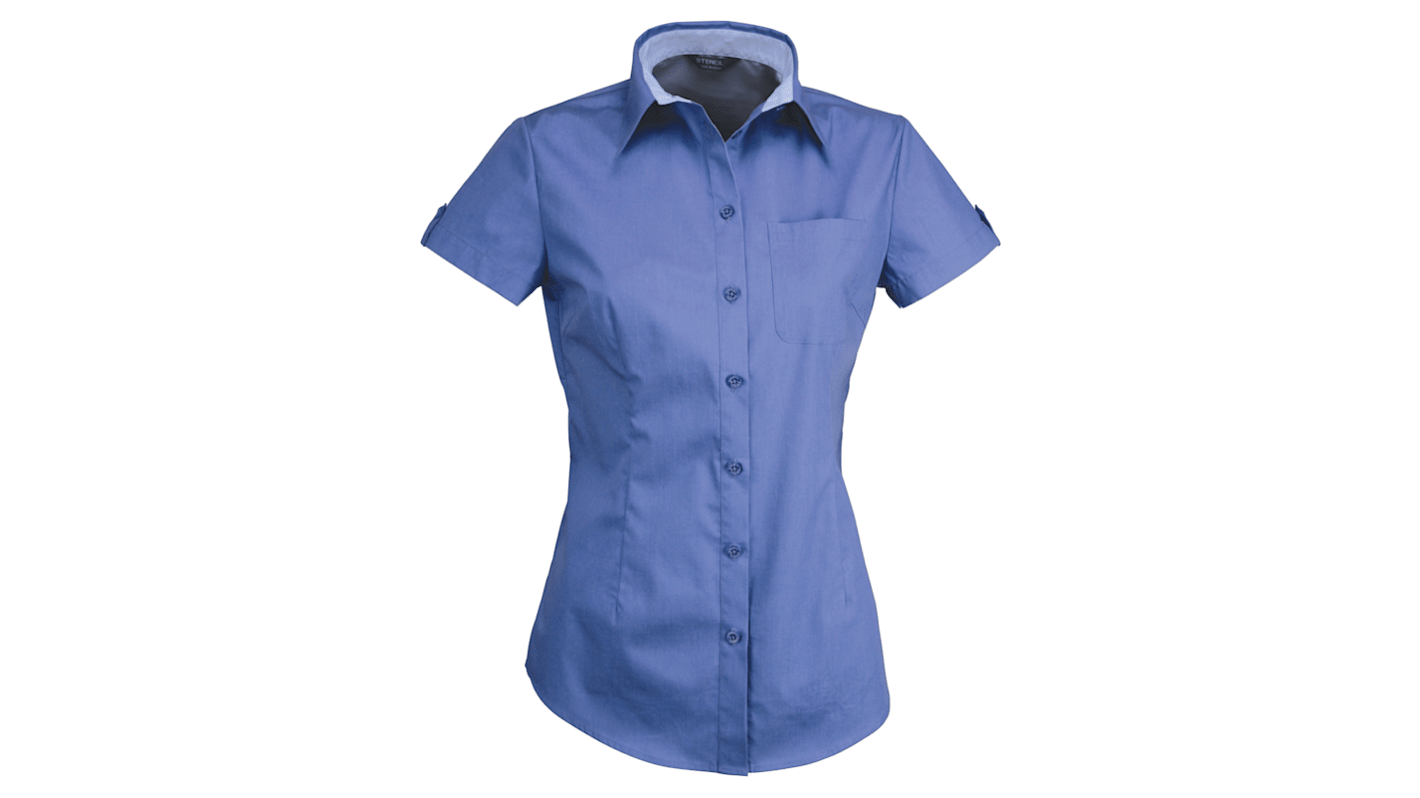 Stencil TDJH 2134S Slate Blue Cotton Shirt, UK 16, EU 16