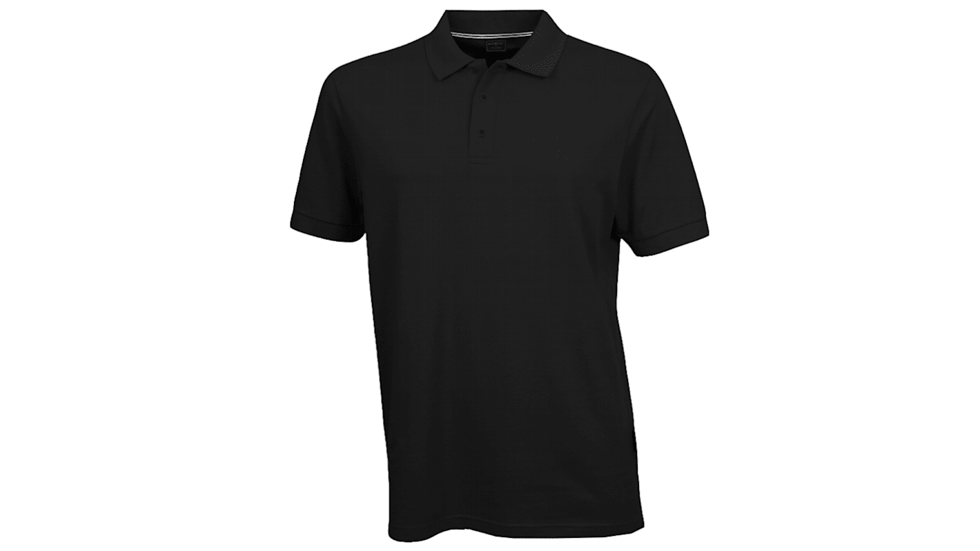 Stencil Series 1065 Black Cotton Polo Shirt, EUR- 6