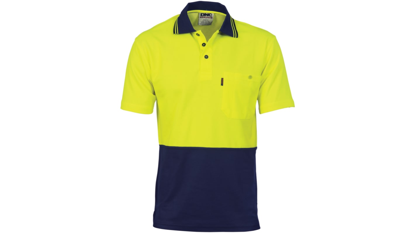 DNC Series DNC Navy/Yellow Unisex Hi Vis Polo Shirt