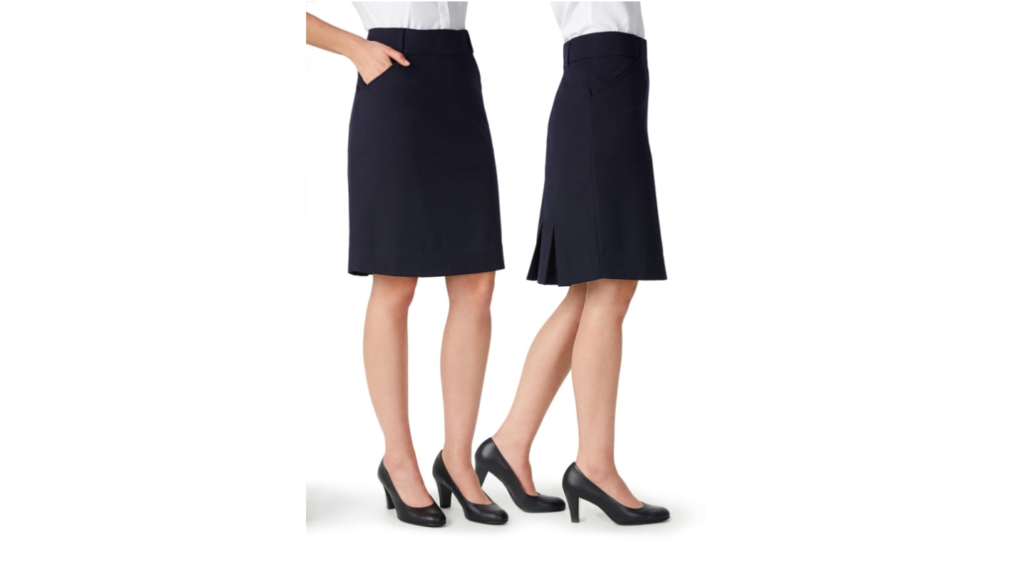 Biz Collection Navy Cotton Blend Skirt, 4