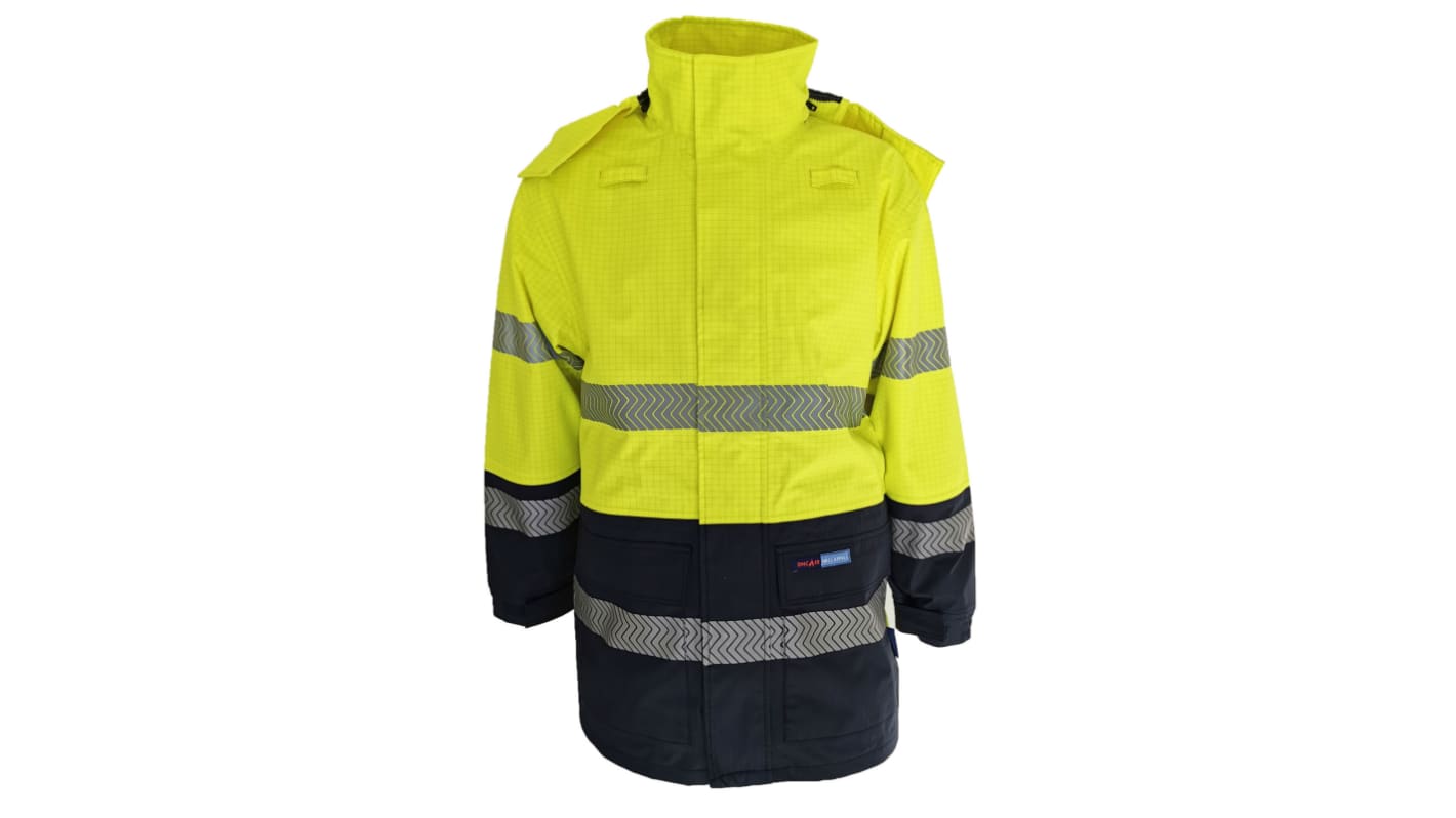 DNC Series 3467 Navy/Yellow Unisex Hi Vis Jacket, S