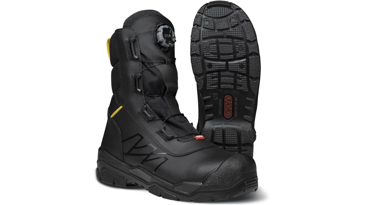 Ejendals 1508 Black ESD Safe Aluminium Toe Capped Unisex Safety Boots, UK 4, EU 37