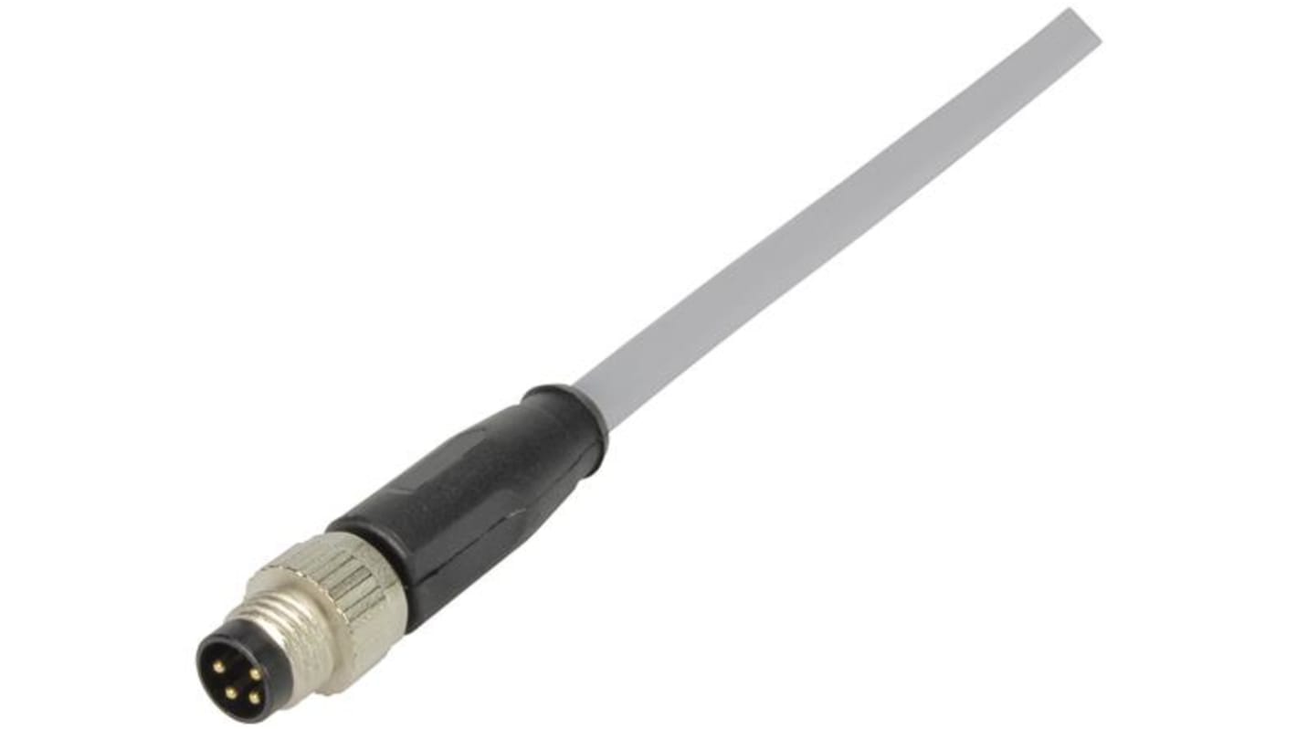 HARTING Straight Male 4 way M8 to Unterminated Actuator/Sensor Cable, 2m