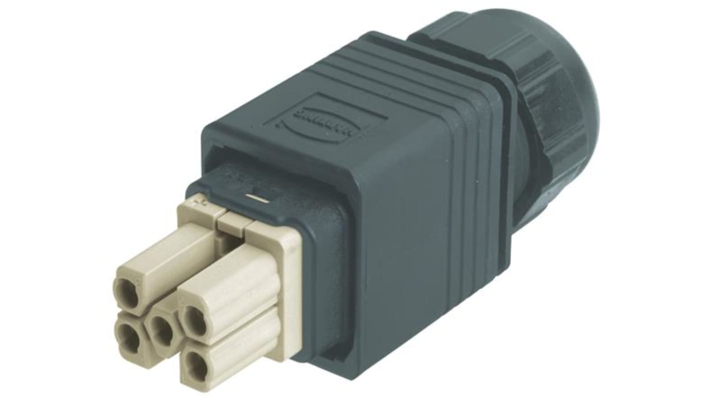 Conector de potencia HARTING Han PushPull (V14) Hembra de 5 vías, 690 V, 16A