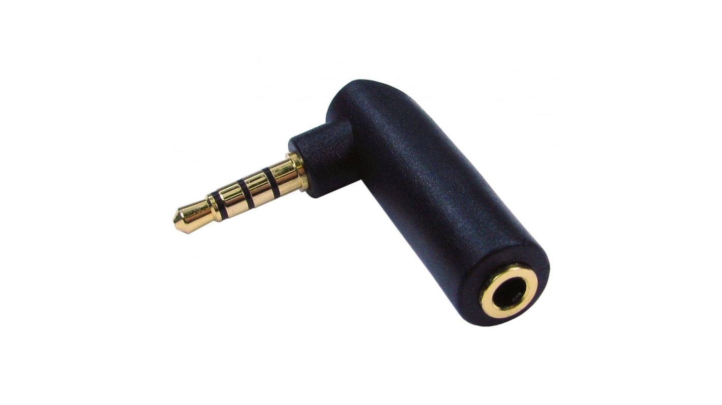 RS PRO A/V Connector Adapter, Male 3.5 mm Stereo to Female 3.5 mm Stereo