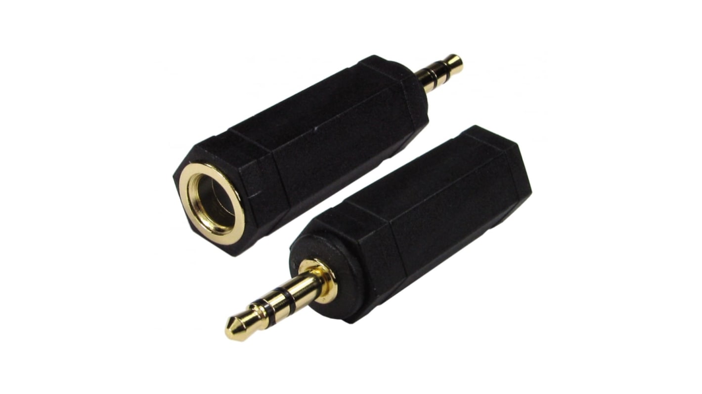 RS PRO A/V Connector Adapter, Male 3.5 mm Stereo to Female 6.35 mm Stereo
