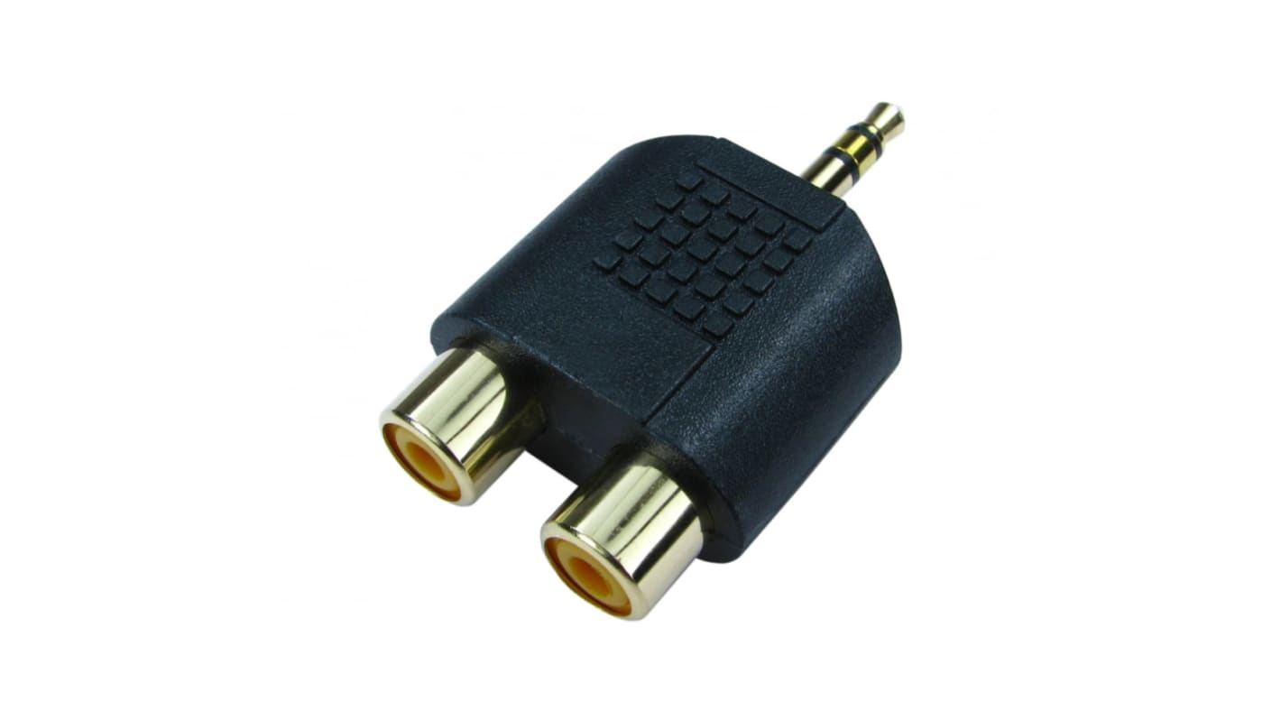 RS PRO Adapter A/V Steckeradapter Male 3,5 mm Stereo - Female 3 x RCA
