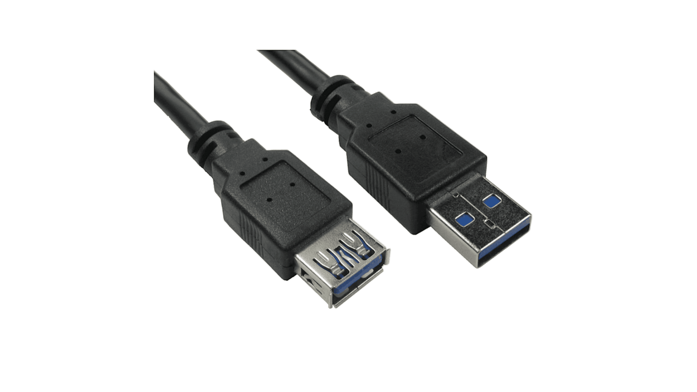 Cable USB 3.0 RS PRO, con A. USB A Macho, con B. USB A Hembra, long. 1m