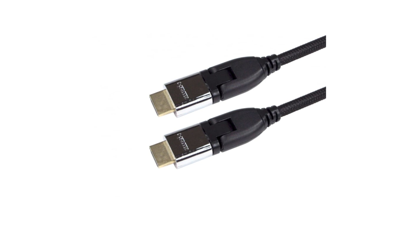 RS PRO 4Kpixels HDMI 2.0 Male HDMI to Male HDMI  Cable, 1m