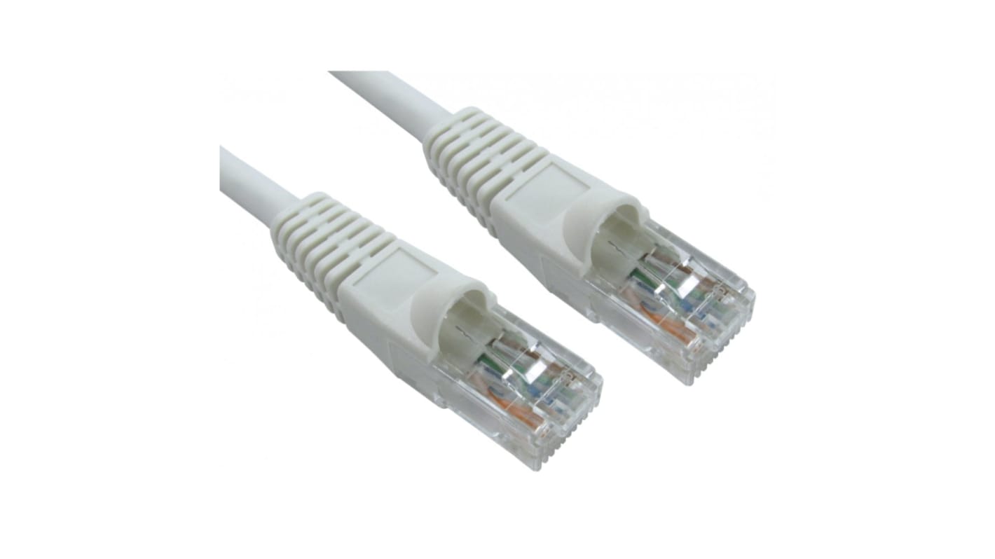 RS PRO Cat6 Straight Male RJ45 to Straight Male RJ45 Ethernet Cable, UTP, White LSZH Sheath, 500mm