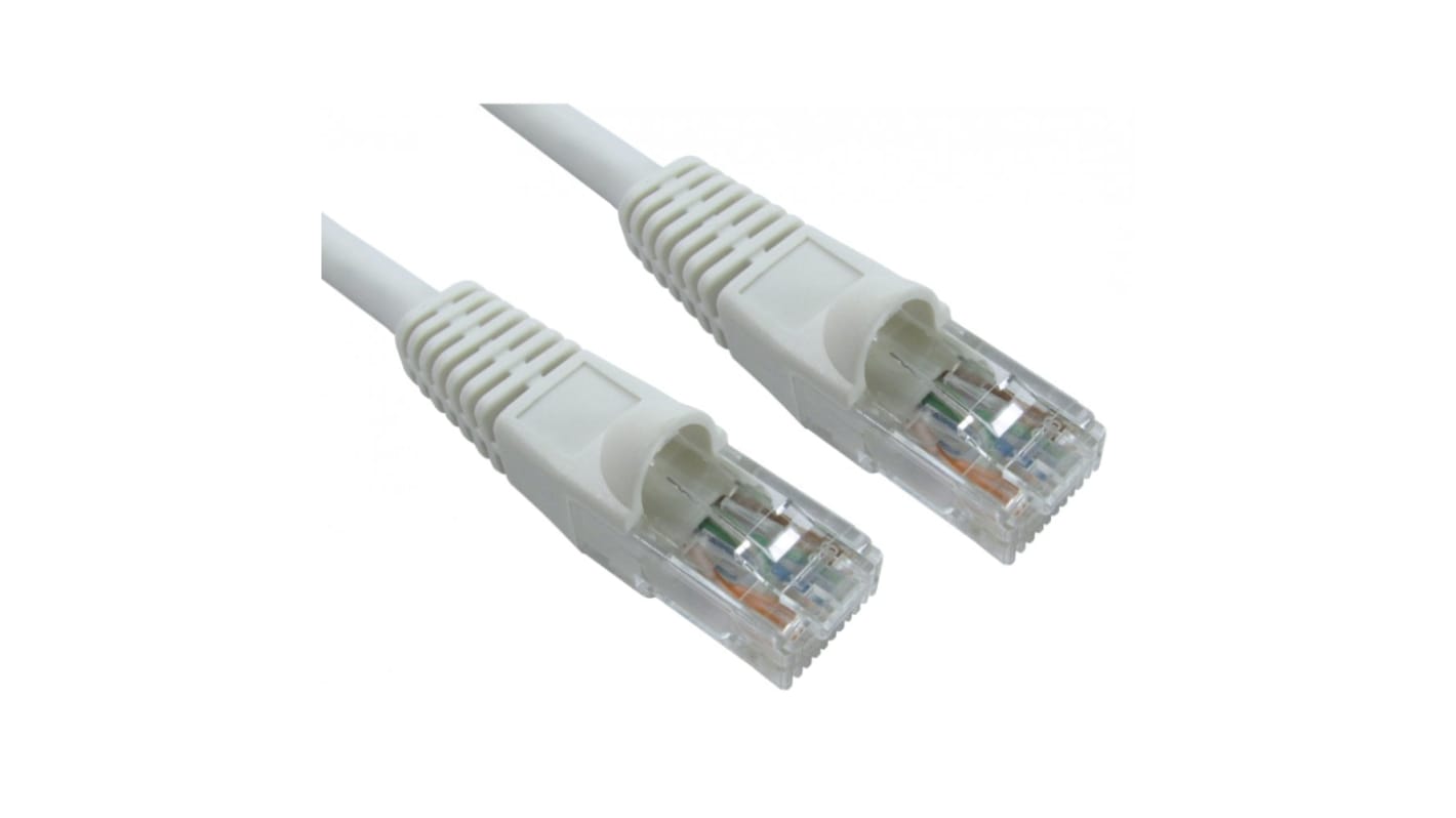 RS PRO Cat6 Straight Male RJ45 to Straight Male RJ45 Ethernet Cable, UTP, White LSZH Sheath, 10m