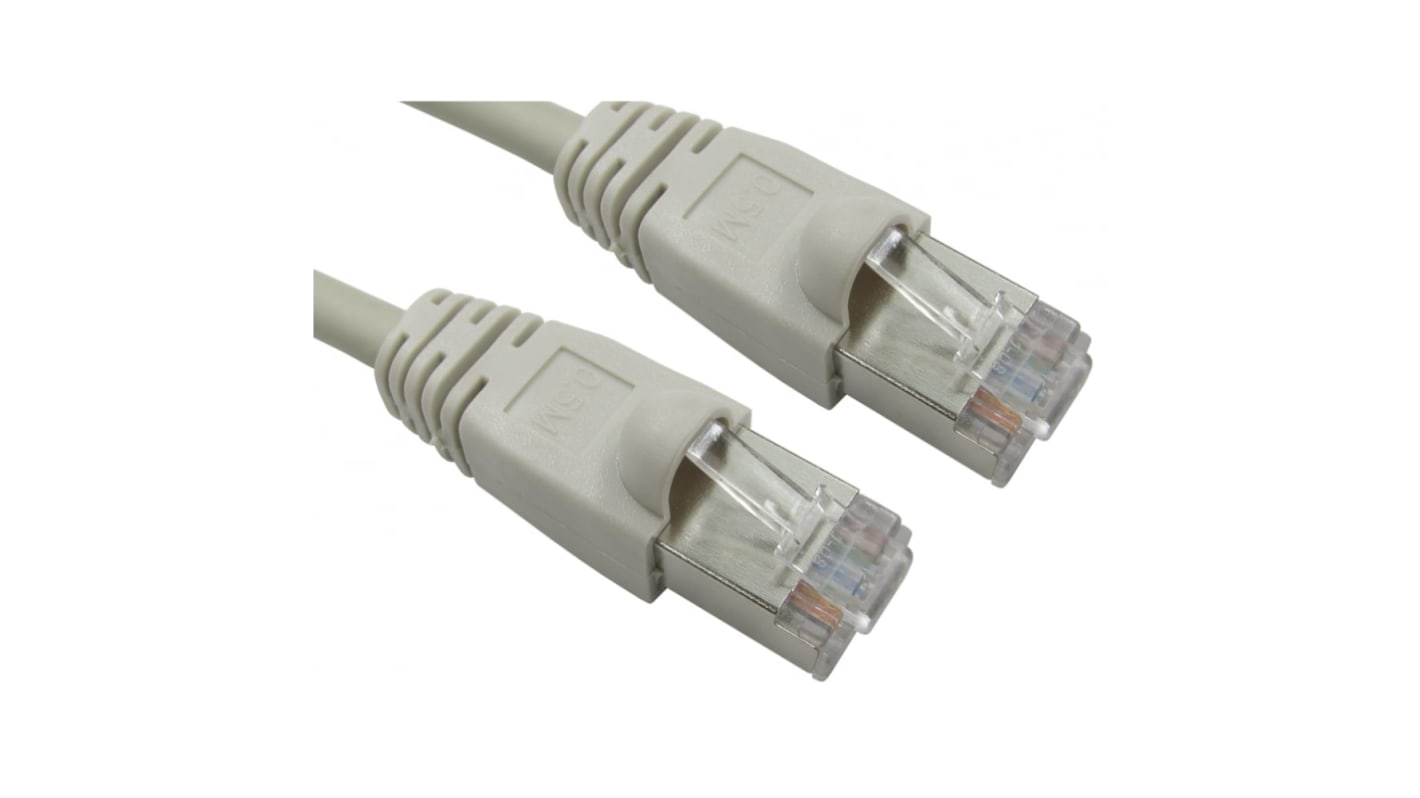 RS PRO Cat6 Straight Male RJ45 to Straight Male RJ45 Ethernet Cable, FTP, Grey LSZH Sheath, 3m