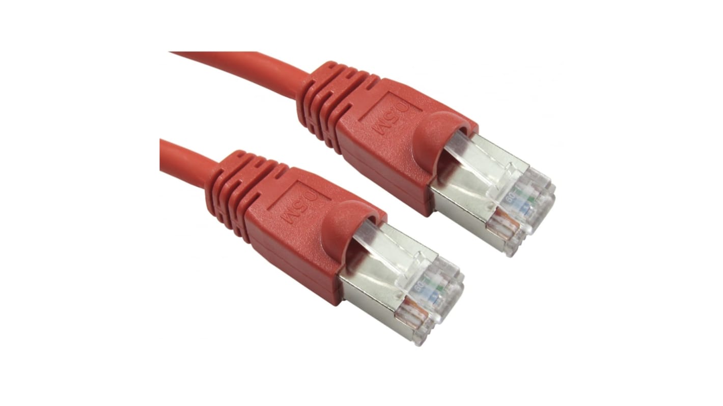 RS PRO Cat6 Straight Male RJ45 to Straight Male RJ45 Ethernet Cable, FTP, Red LSZH Sheath, 15m