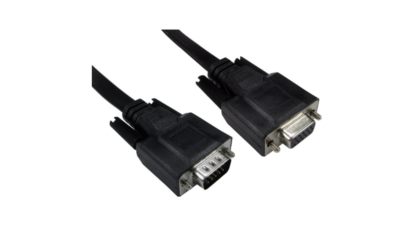 1m SVGA Male to Female Cable - Flat