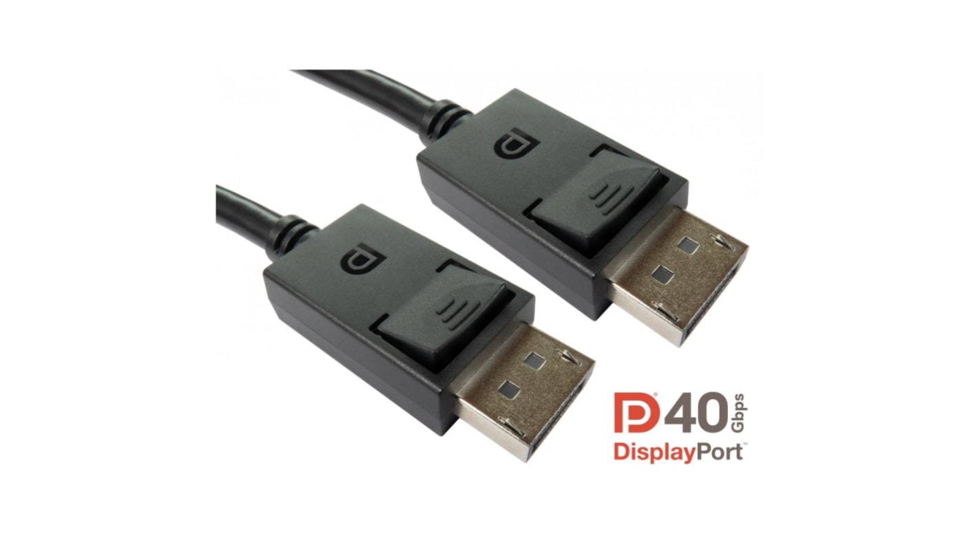 RS PRO DisplayPort-Kabel A Display-Anschluss B Display-Anschluss - Stecker 2.1, 1m 4Kpixels max. PVC