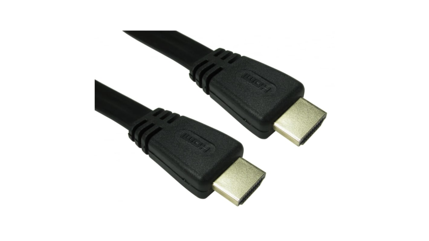 RS PRO 4Kpixels HDMI 1.4 → 2.0 Male HDMI to Male HDMI  Cable, 10m