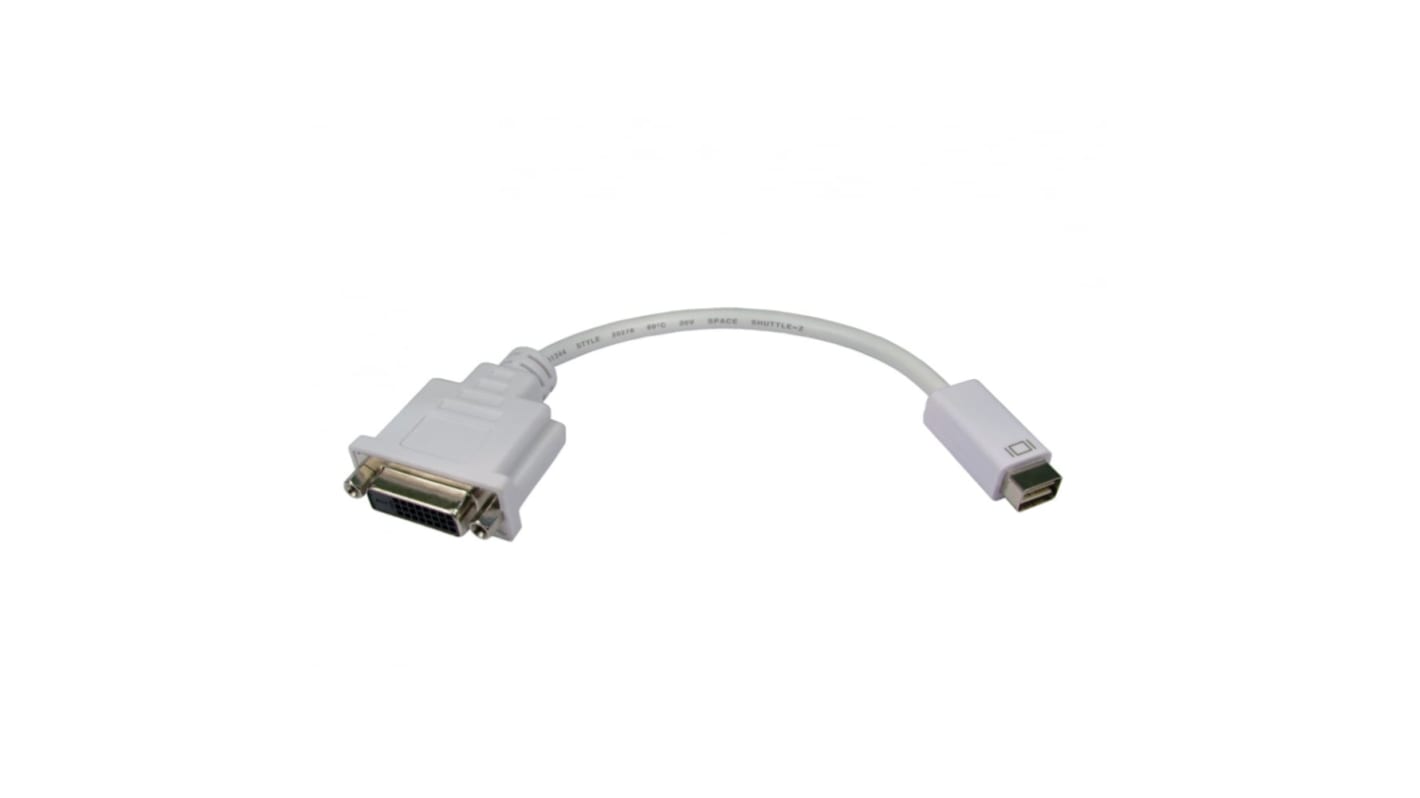 RS PRO A/V Connector Adapter, Male Mini DVI to Female DVI-D