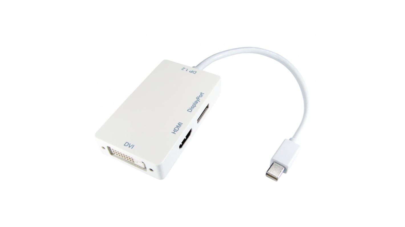 RS PRO HDMI Adapter, Male DisplayPort to Female DisplayPort, DVI, HDMI