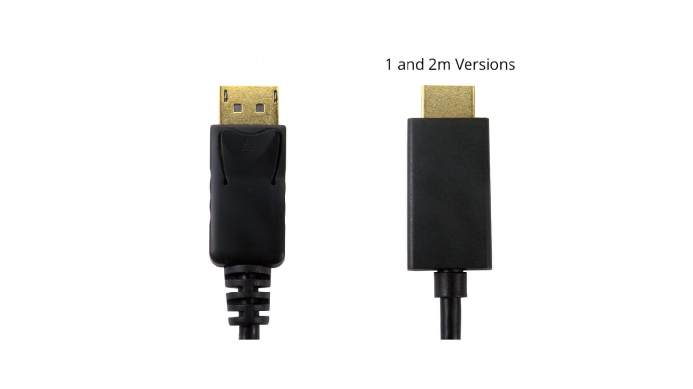 Cable Display Port RS PRO, con. A: DisplayPort macho, con. B: HDMI macho, long. 1m