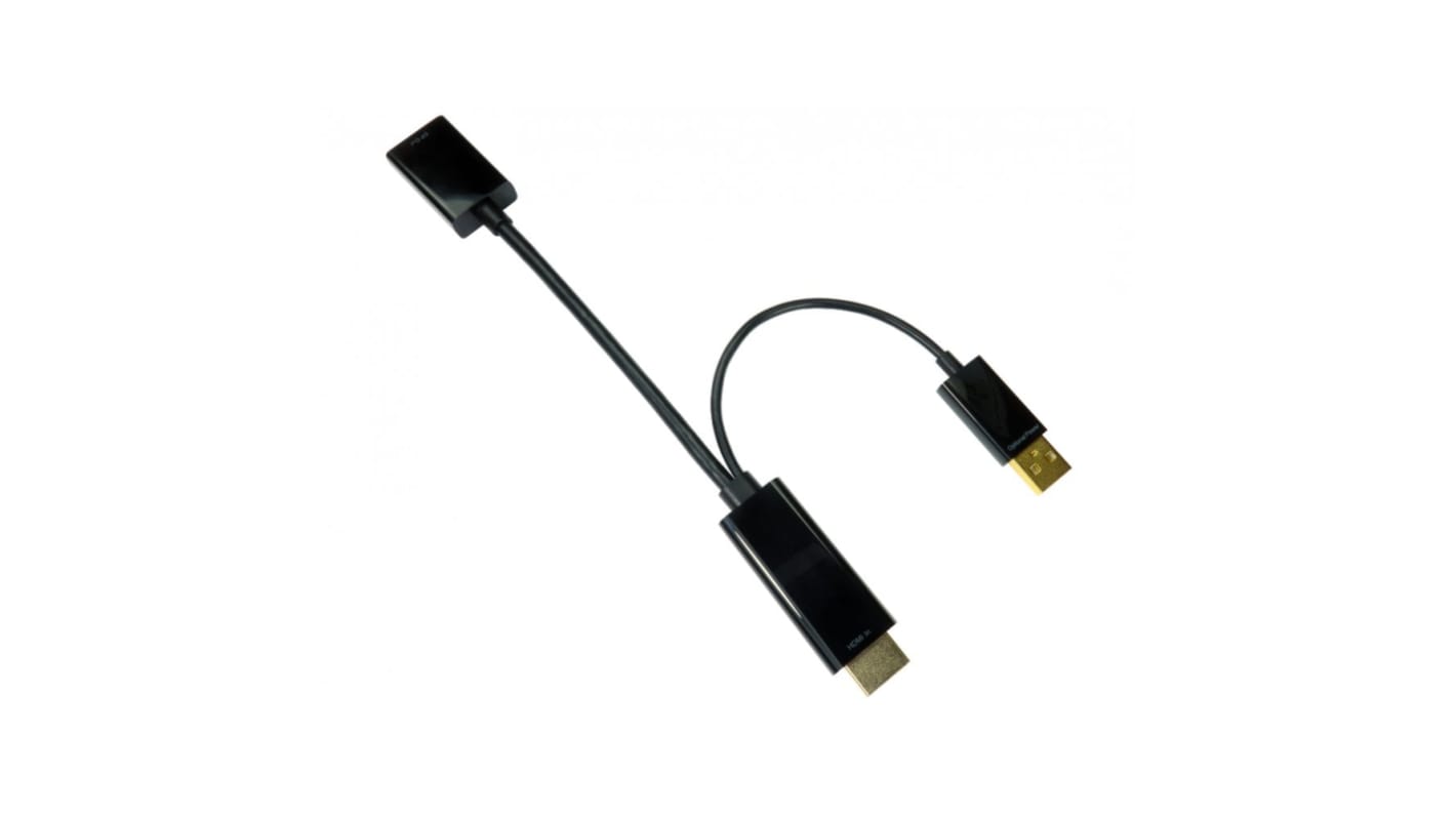 Adaptador HDMI RS PRO Recto de HDMI Macho a DisplayPort Hembra