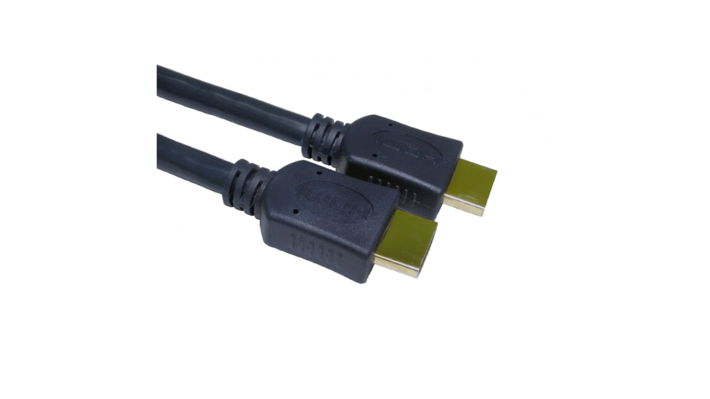 RS PRO 4Kpixels HDMI 2.0 Male HDMI to Male HDMI  Cable, 500mm