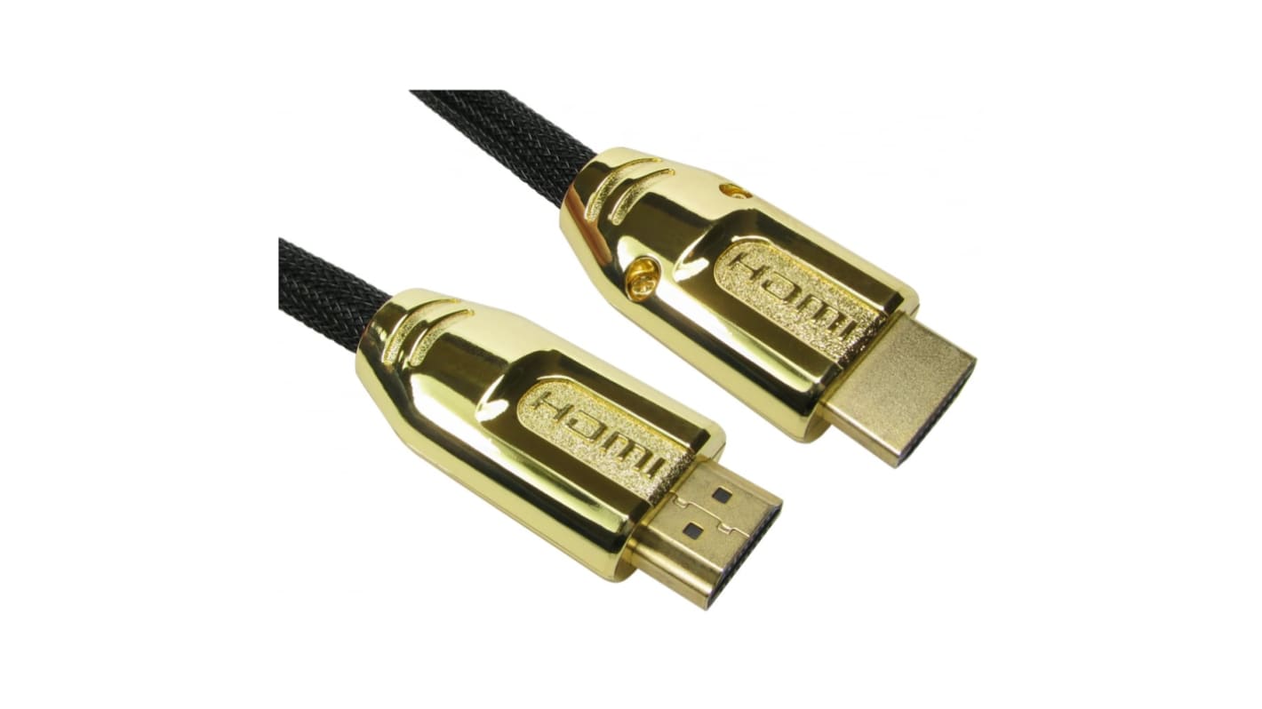 RS PRO 4Kpixels HDMI 2.0 Male HDMI to Male HDMI  Cable, 500mm