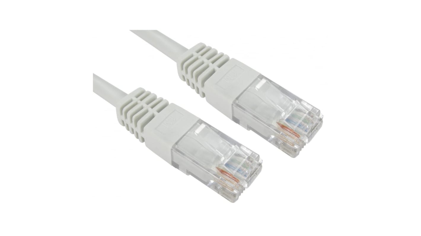 RS PRO Cat5e Straight Male RJ45 to Straight Male RJ45 Ethernet Cable, UTP, White PVC Sheath, 4m