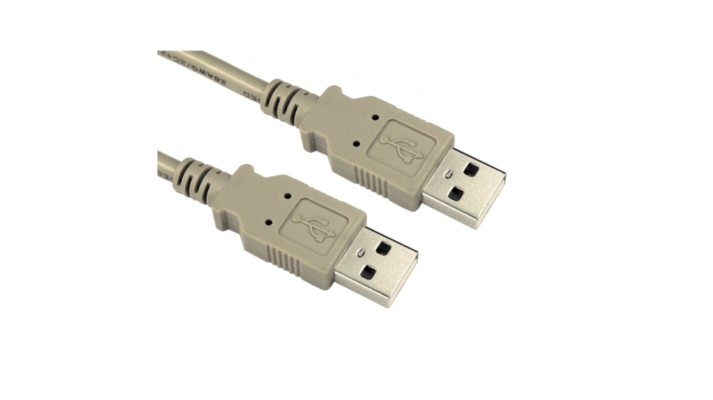 RS PRO USB 2.0 Cable, Male USB A to Male USB A USB Extension Cable, 5m