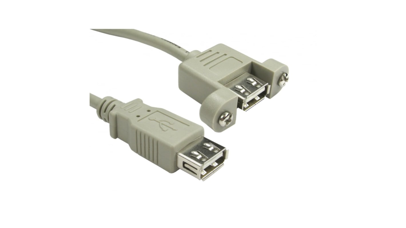 RS PRO USB-Kabel, USBA / USBA, 180mm USB 2.0