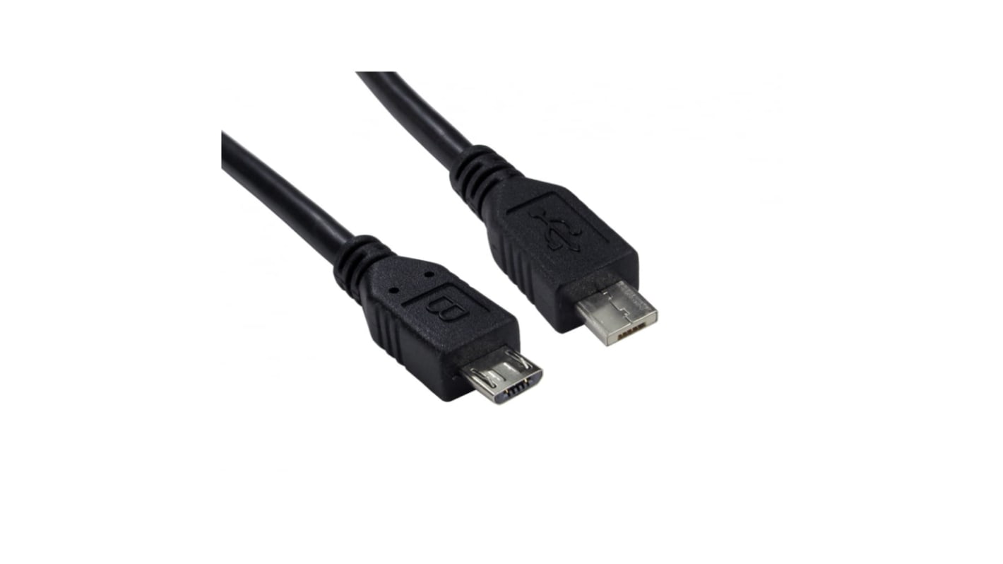 RS PRO USB 2.0 Cable, Male Micro USB A to Male Micro USB B USB Extension Cable, 1.8m