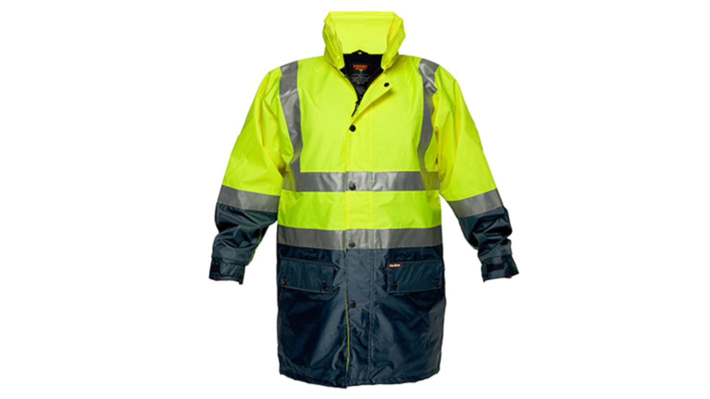 The Uniform Place Series MJ208 Navy/Yellow Unisex Hi Vis Jacket, S