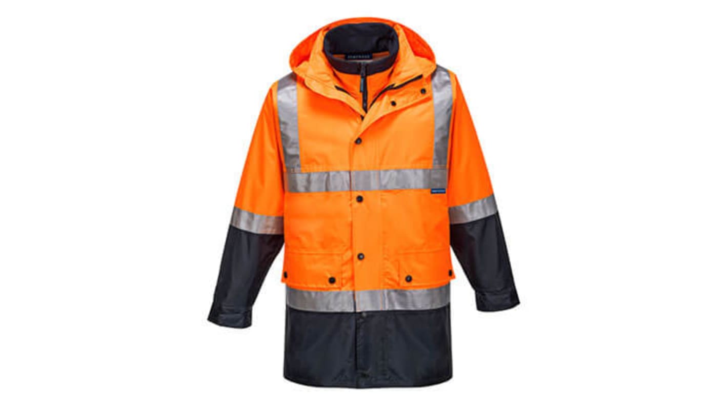 The Uniform Place Series MJ881 Navy/Orange, Water Resistant Jacket Jacket, 8XL