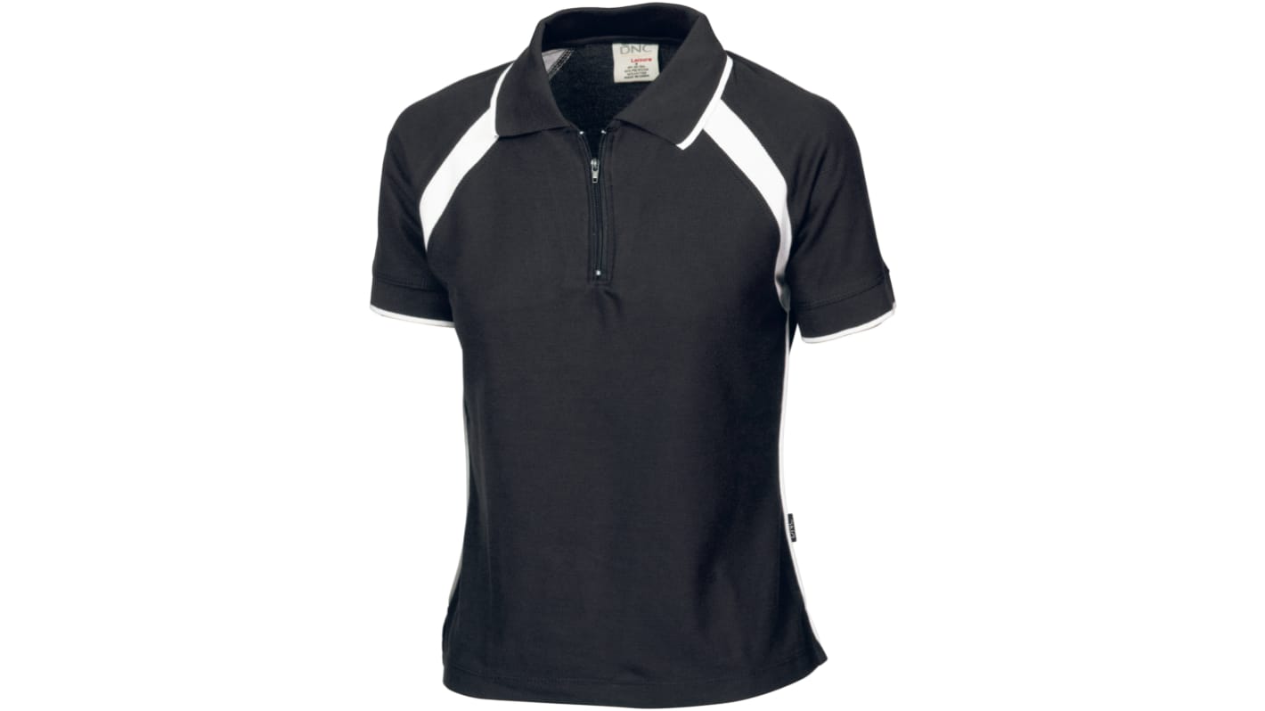 DNC Series DNC Black/White Cotton Polo Shirt, EUR- 8