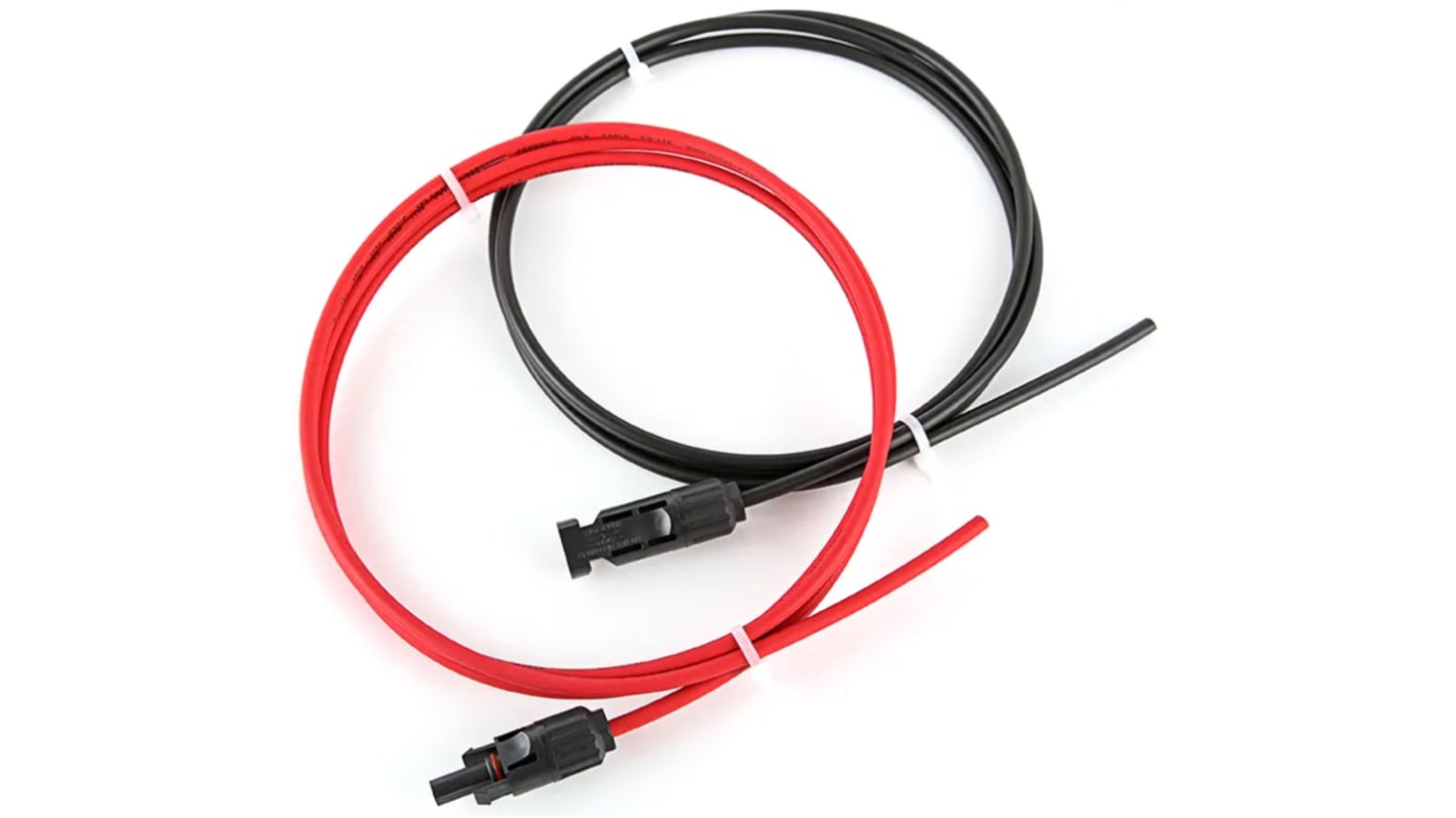 Seeit Photovoltaik-Kabel 2 mm² Schwarz, Rot -40 → 90 °C