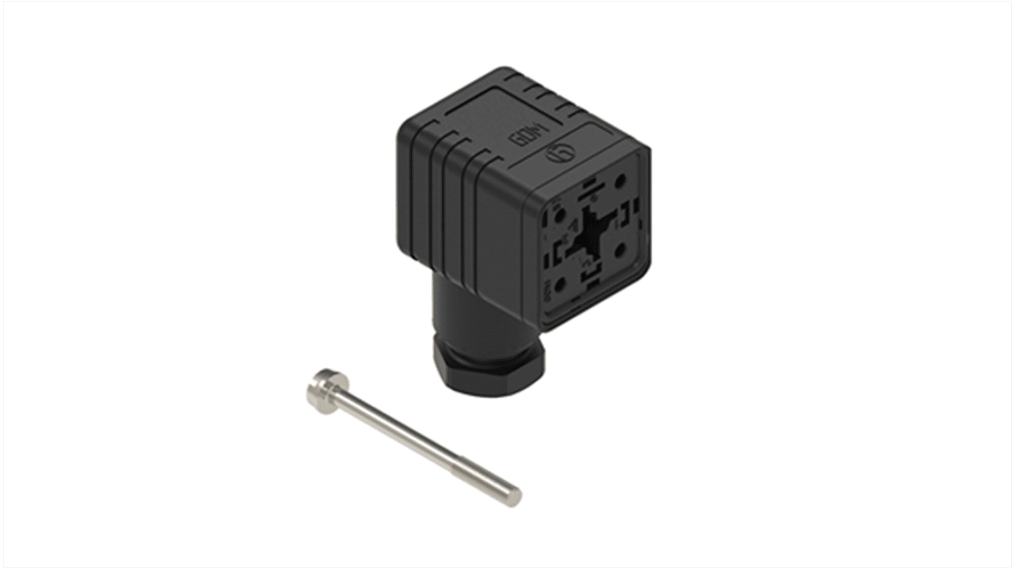 Conector de válvula DIN 43650 Hirschmann GDM, hembra, 3+PE, 250 V