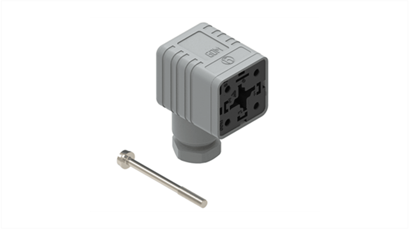 Conector de válvula DIN 43650 Hirschmann GDM, hembra, 3+PE, 250 V