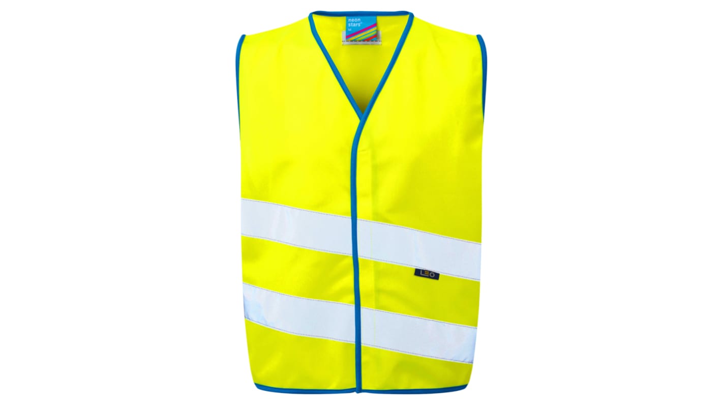 Leo Workwear Yellow Hi-Vis Junior Hi Vis Vest, XS